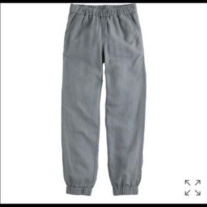 J Crew Petite seaside pant gray size 00 linen blen